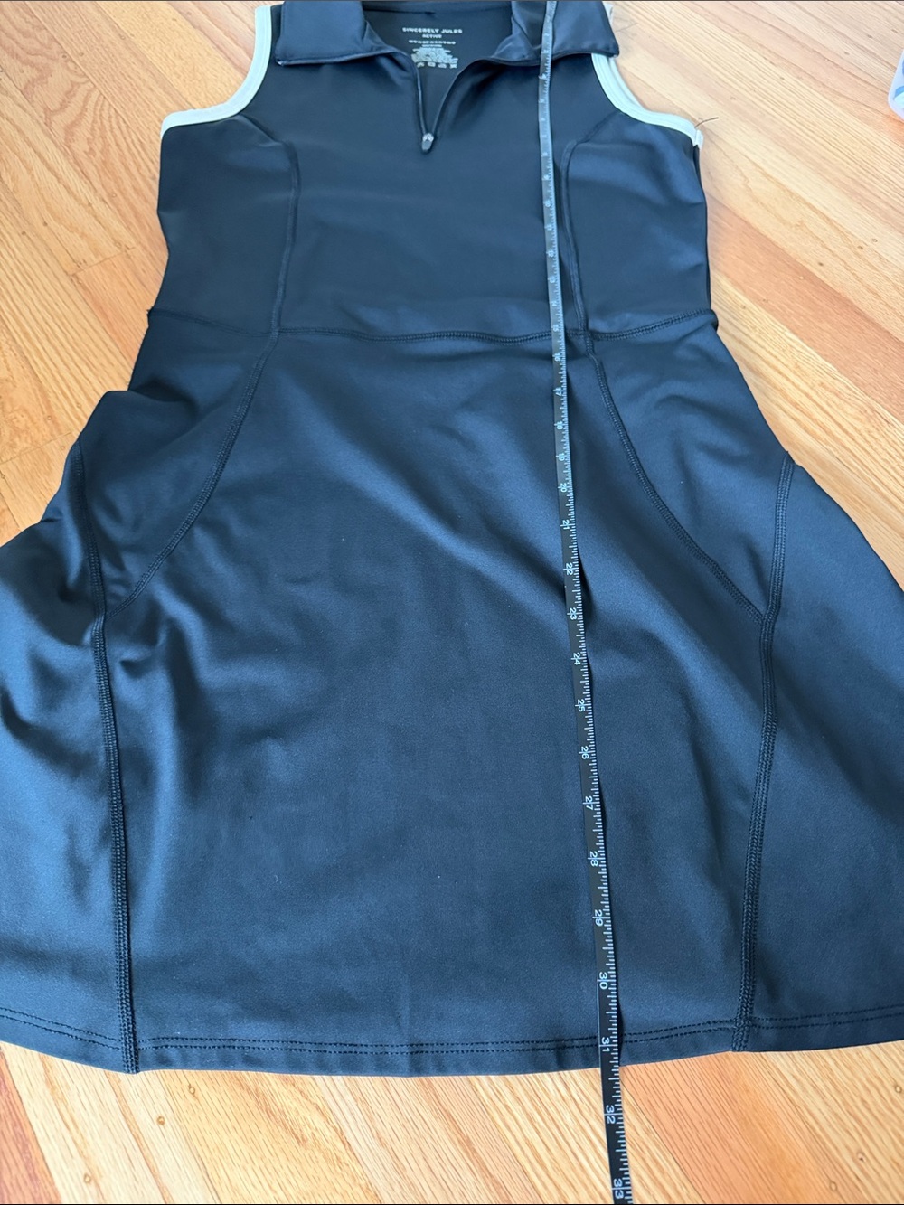 Sincerly Jules Black Mini Dress with Cream Trim - Picture 4 of 4